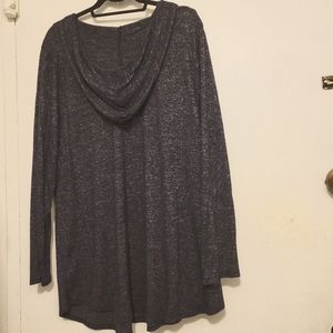 COPY - Bobeau Navy Blue Hooded Knit Top